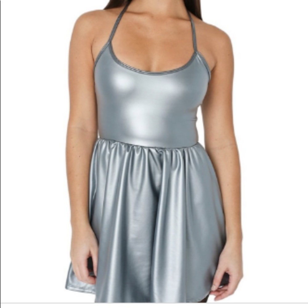 Silver American apparel halter dress